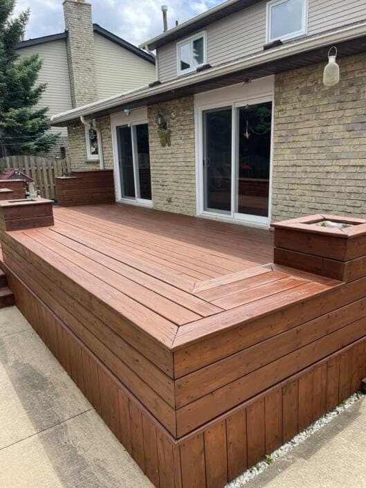 deck painting after